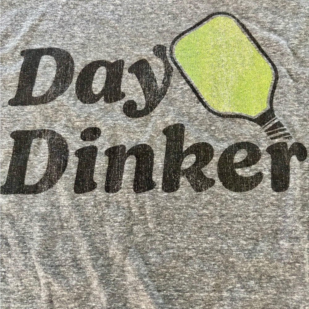 Retro Brand men’s Gray and Green pickle ball tee